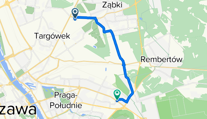 Wschodnia 2, Warszawa do Droga Wojewódzka 631 16, Warszawa