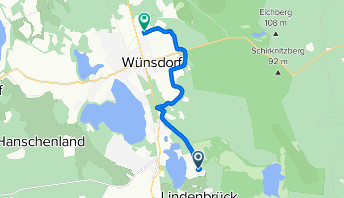 Lindenbrücker Chaussee 17, Zossen nach Gutstedtstraße 13, Zossen