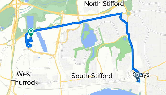 Station Approach, Grays to Cygnet View, Grays