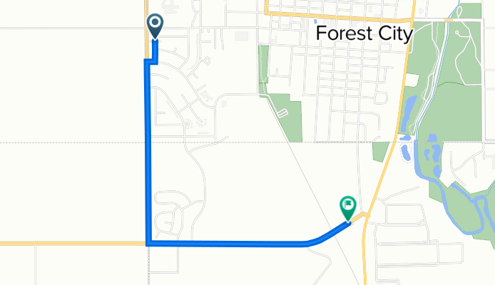 Oakridge Drive 127, Forest City to South 4th Street 1400, Forest City