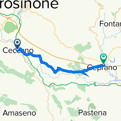 Via Giulio Stirpe 32, Ceccano to Via Giuseppe Mazzini 3, Ceprano