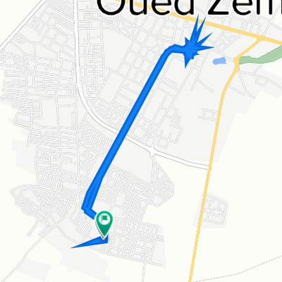 De RCWC+G9W, Oued Zem à Maroc, Qued Zem