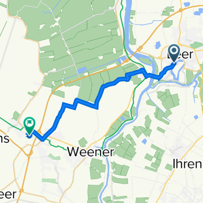 Rathausstraße 6, Leer (Ostfriesland) nach Am Sieltief 4, Bunde