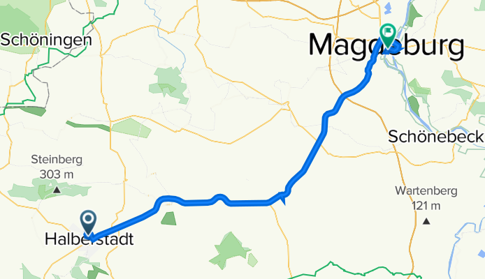 Georgenstraße 7, Halberstadt nach Messeplatz Max Wille, Magdeburg