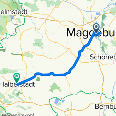 Messeplatz Max Wille, Magdeburg nach Georgenstraße 5, Halberstadt