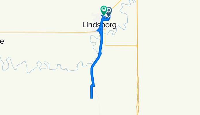 708 Emerald Dr, Lindsborg to Bethany Dr, Lindsborg