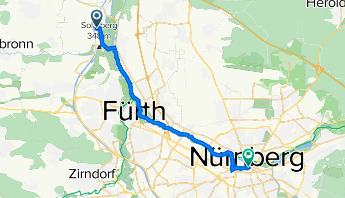 Steinbruchweg 12, Fürth nach An der Mauthalle 2, Nürnberg