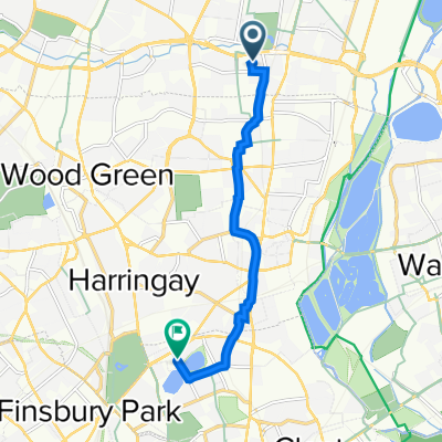 North Middlesex Hospital, Sterling Way, London to Residence Tower, Goodchild Way, Goodchild Road, London