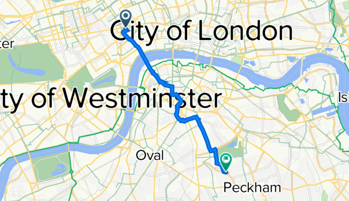 11 W Central St, London to 54 Peckham Grove, London