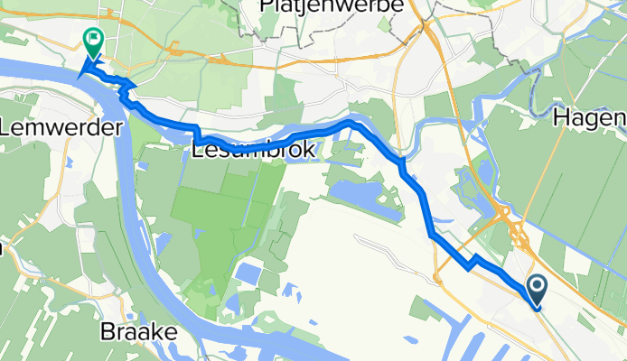 Oslebshauser Heerstraße 67, Bremen to Gerhard-Rohlfs-Straße 64, Bremen
