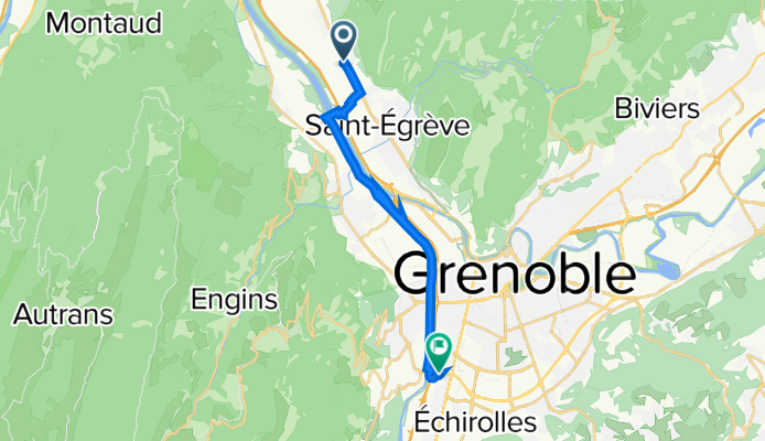 1 Allée Simone Veil, Fontanil-Cornillon à 2 Rue de la Viscose, Échirolles
