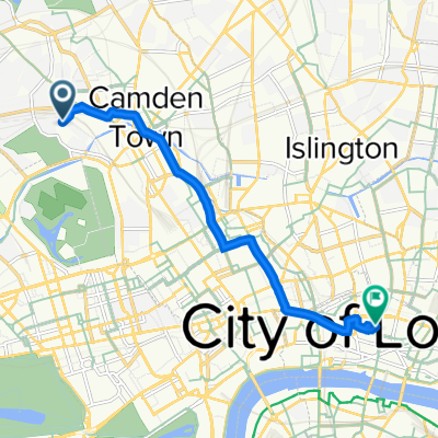 103-105 Regent's Park Road, London to Guildhall Library, Aldermanbury, London