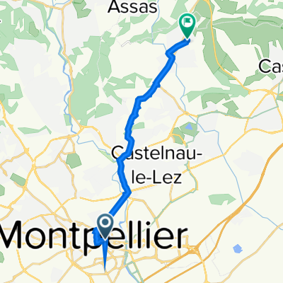 Rue de Valencay, Montpellier à 1 bis Rue des Trois Teyran, Teyran