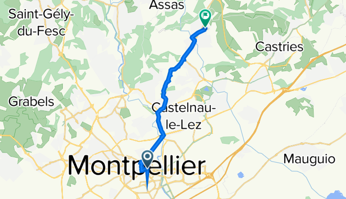 Rue de Valencay, Montpellier à 1 bis Rue des Trois Teyran, Teyran