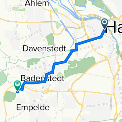 Kochstraße 12, Hannover nach Hansastraße 65, Ronnenberg