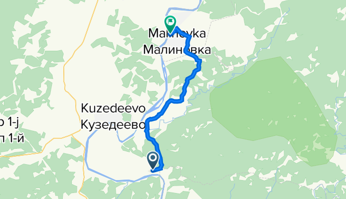 Маршрут в Береговая улица 17, Малиновка