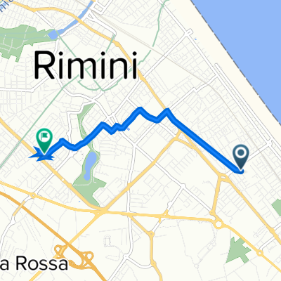 Da Via Carlo Dossi 15, Rimini a Via Vega 53, Rimini