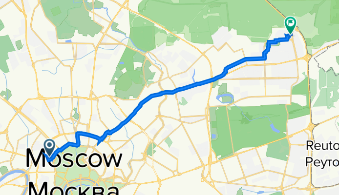 улица Спиридоновка, 16 с3, Москва до Хабаровская улица, 21, Москва