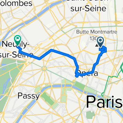 3 Rue Charles Nodier, Paris à 81 Rue Perronet, Neuilly-sur-Seine