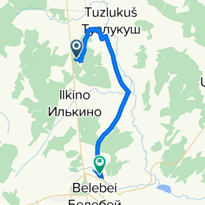 Белебеевский район до Уральская улица, 2, Белебей