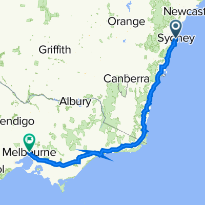 Syd-Mel Mt-Coast Cycling