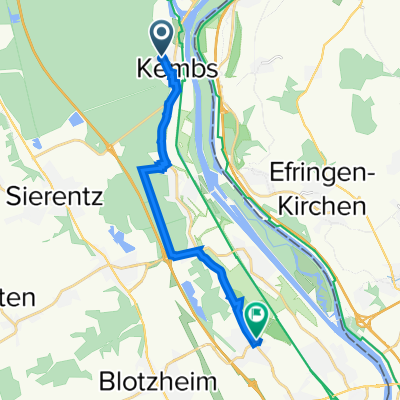 De Rue des Mésanges 6, Kembs a Rue de la Pisciculture 1, Saint-Louis