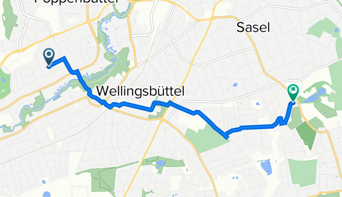 Grasnelkenweg 5, Hamburg nach Krögerkoppel 49A, Hamburg