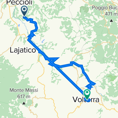 Via del Molino 161, Peccioli nach Viale Giuseppe Garibaldi 19, Volterra