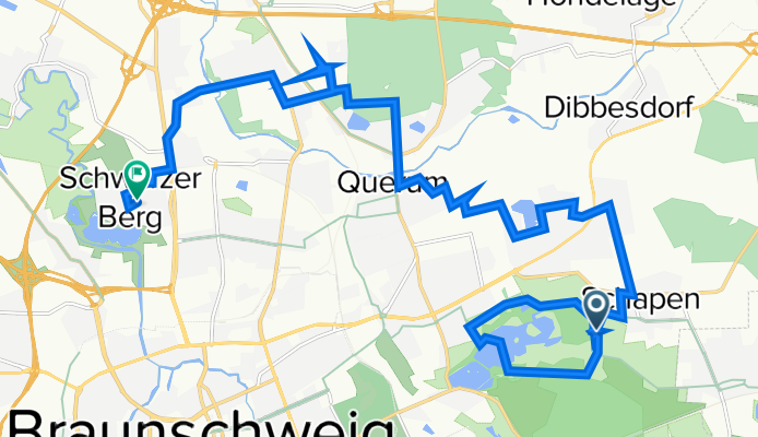 Lindenallee 22, Braunschweig nach Am Schwarzen Berge 62A, Braunschweig