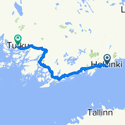 Kaivopuistonranta, Helsinki nach Itsenäisyydenaukio 2, Turku