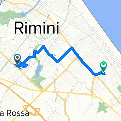 Da Via Vega 45, Rimini a Via Carlo Dossi 4, Bellariva