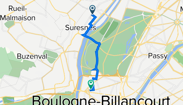 De Rue Francis de Pressensé 11, Puteaux à Allée Jean Baptiste Dumas 11-15, Boulogne-Billancourt