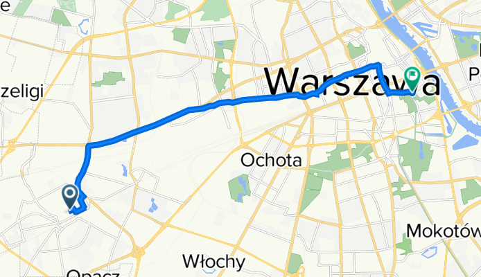 Herbu Oksza 4, Warszawa do Czerniakowska 231, Warszawa