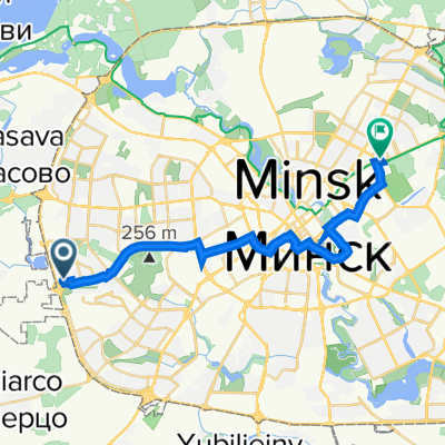 От улица Пимена Панченко 24, Минск до проспект Независимости 84, Минск