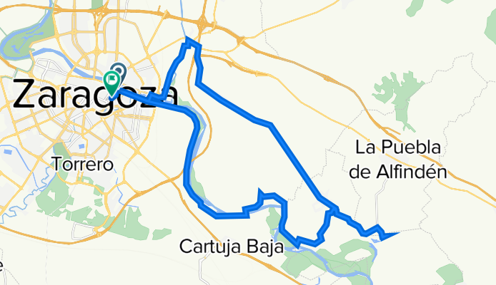 Paseo de Echegaray y Caballero, Zaragoza a Calle de San Lorenzo, 52, Zaragoza