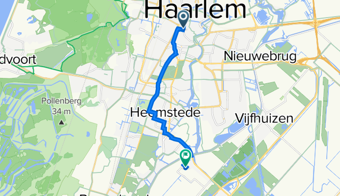 Gedempte Oude Gracht 5, Haarlem naar Spaarneweg 16A, Cruquius