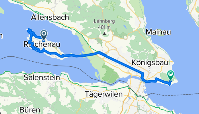 47.699° N 9.062° W nach 47.667° N 9.209° W