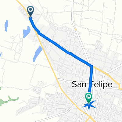 Calle Diligencia Km 2 KM 2, San Felipe a Calle Venustiano Carranza 56, San Felipe