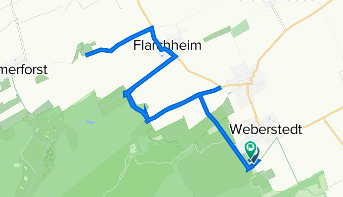 Hainichstraße 3, Weberstedt nach Hainichstraße 22, Weberstedt