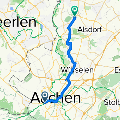 Vaalser Straße 242, Aachen nach Am Boscheler Berg 4, Herzogenrath