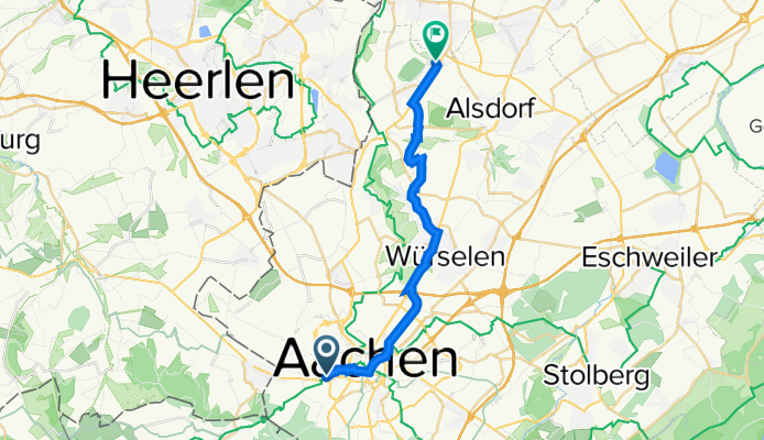 Vaalser Straße 242, Aachen nach Am Boscheler Berg 4, Herzogenrath