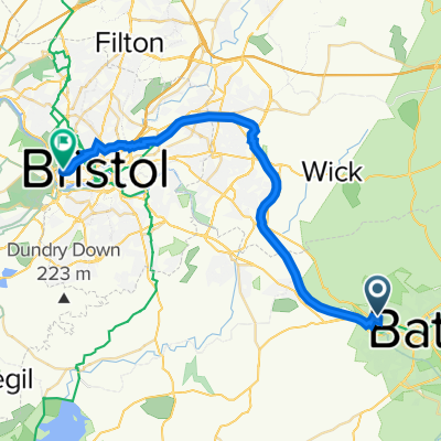 Bath Nhs House, Combe Park, Bath to 21 Princess Victoria St, Bristol