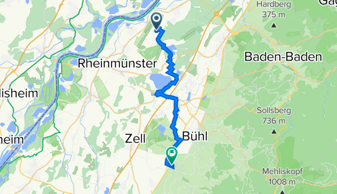 Flugplatz B 511, Rheinmünster nach Haselweg 2, Ottersweier