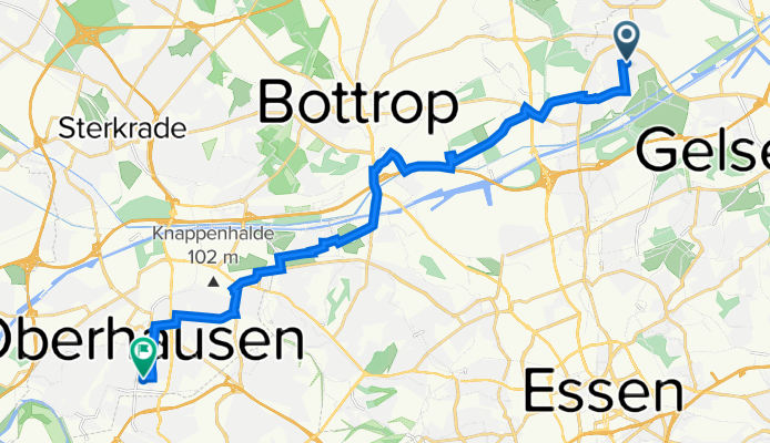 Markenstraße 13, Gelsenkirchen nach Josefstraße 3, Oberhausen