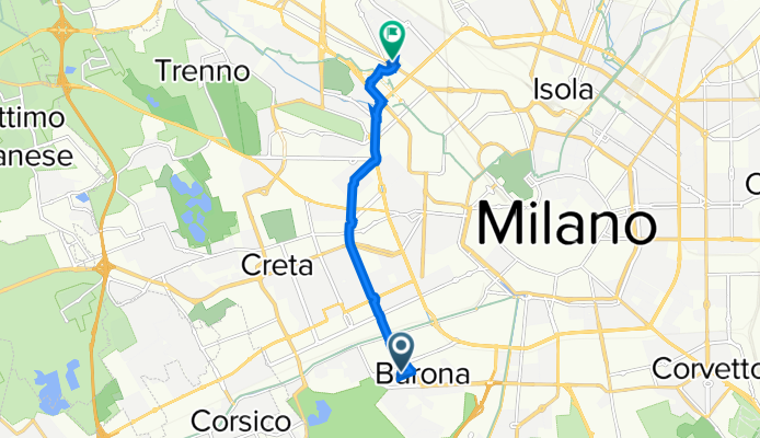 Via Bari 11, Milano to Via Pietro Gassendi 104, Milano