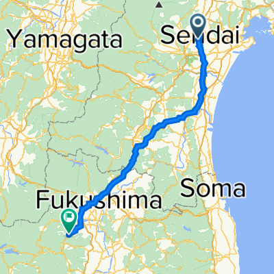 Sendai to Fukushima