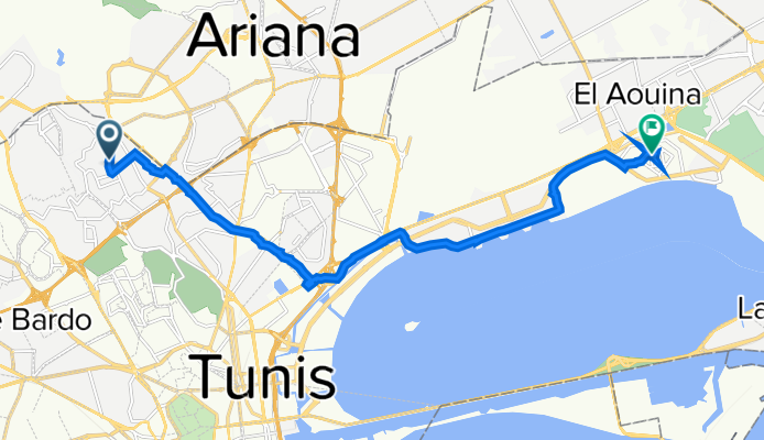 Rue Hedi Lassoued, El Menzah Ă Rue de l'Euro, La Goulette