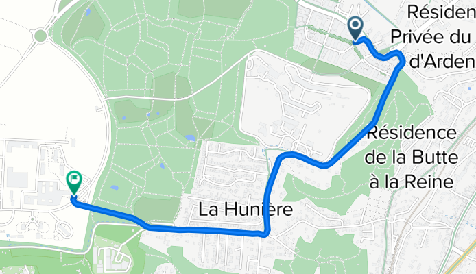 1 Rue Pierre Gilles de Gennes, Palaiseau à Boulevard des Maréchaux, Palaiseau
