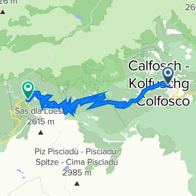 Straße Col Pradat 37, Corvara nach Straße Frara 15, Corvara