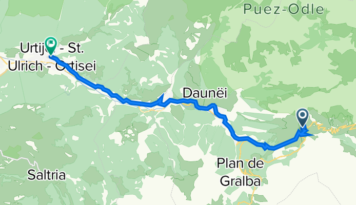 Passo Gardena 1, Wolkenstein in Gröden nach Straße Sneton 3–11, St. Ulrich